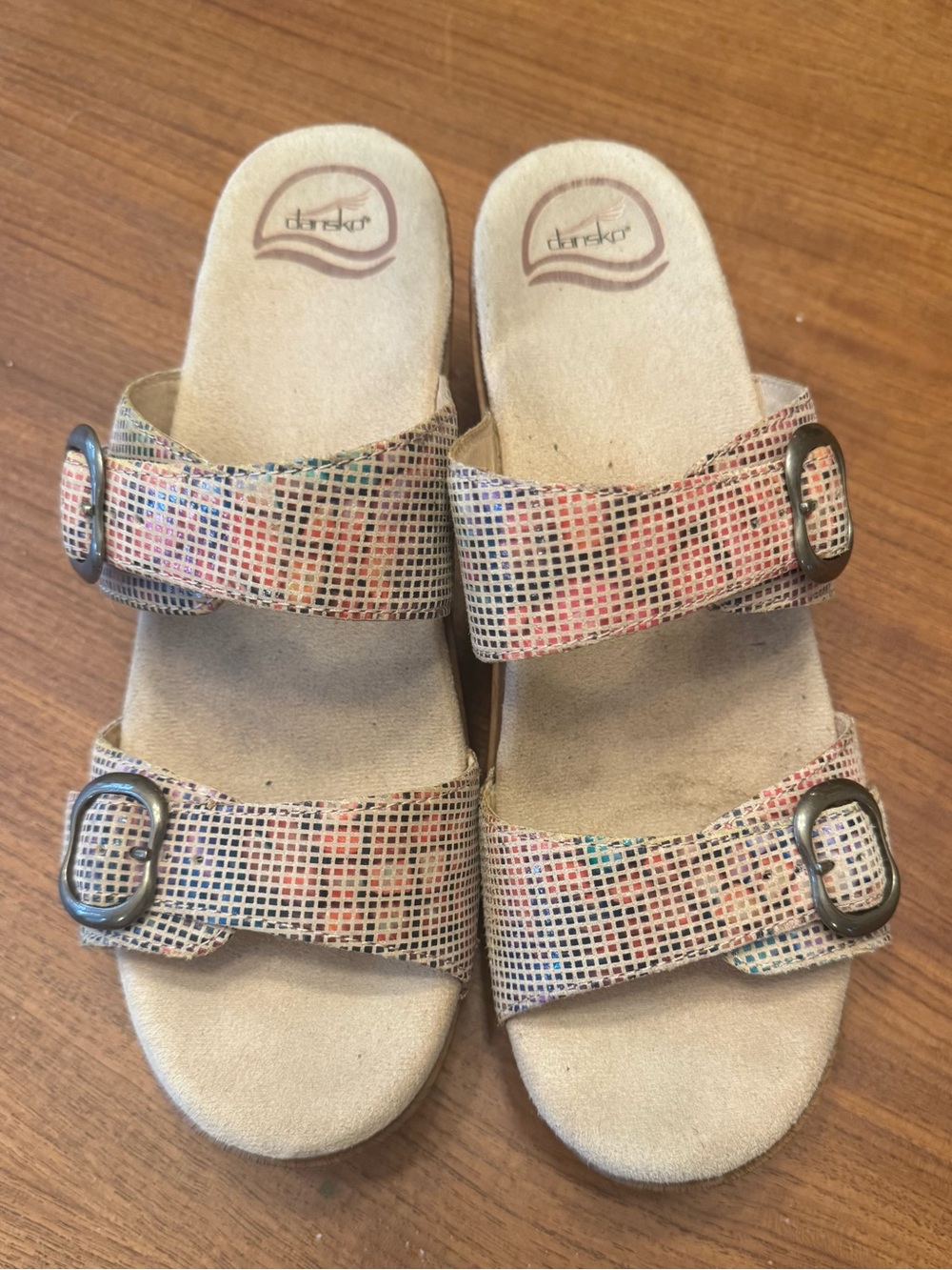 Dansko Sophie Sand Stained Glass Sandals/Clogs EU 41